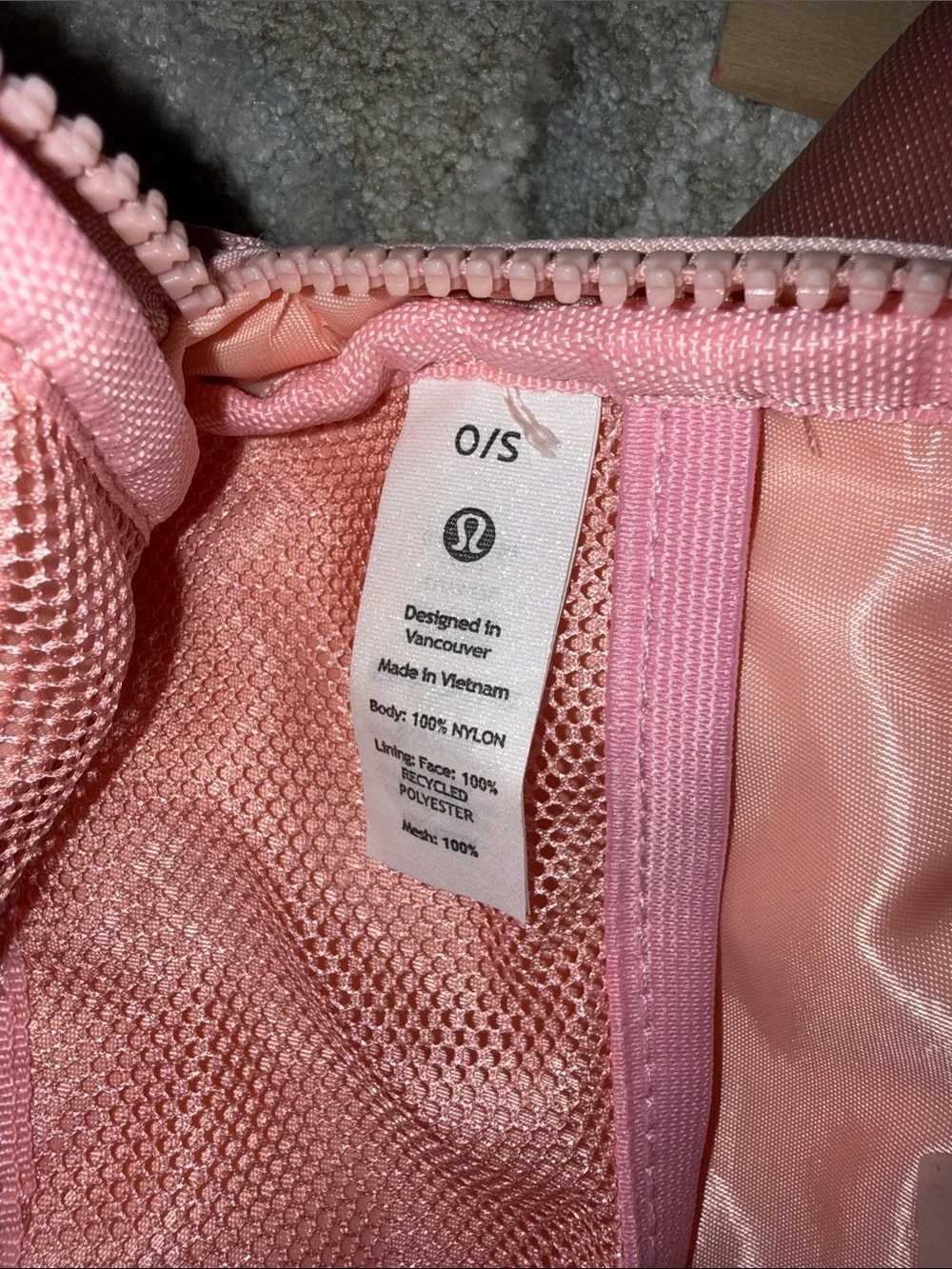 lululemon pink compact sling pouch